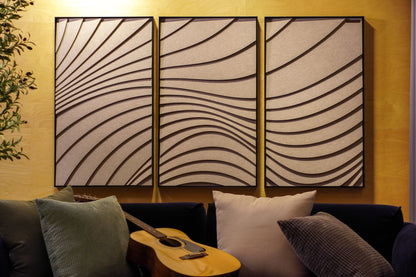 Wave Set (Sandstone) (A set of three panels)