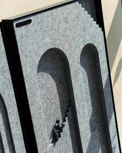 M.C. Escher Inspired Set (Moon Shadow) (A set of three panels)